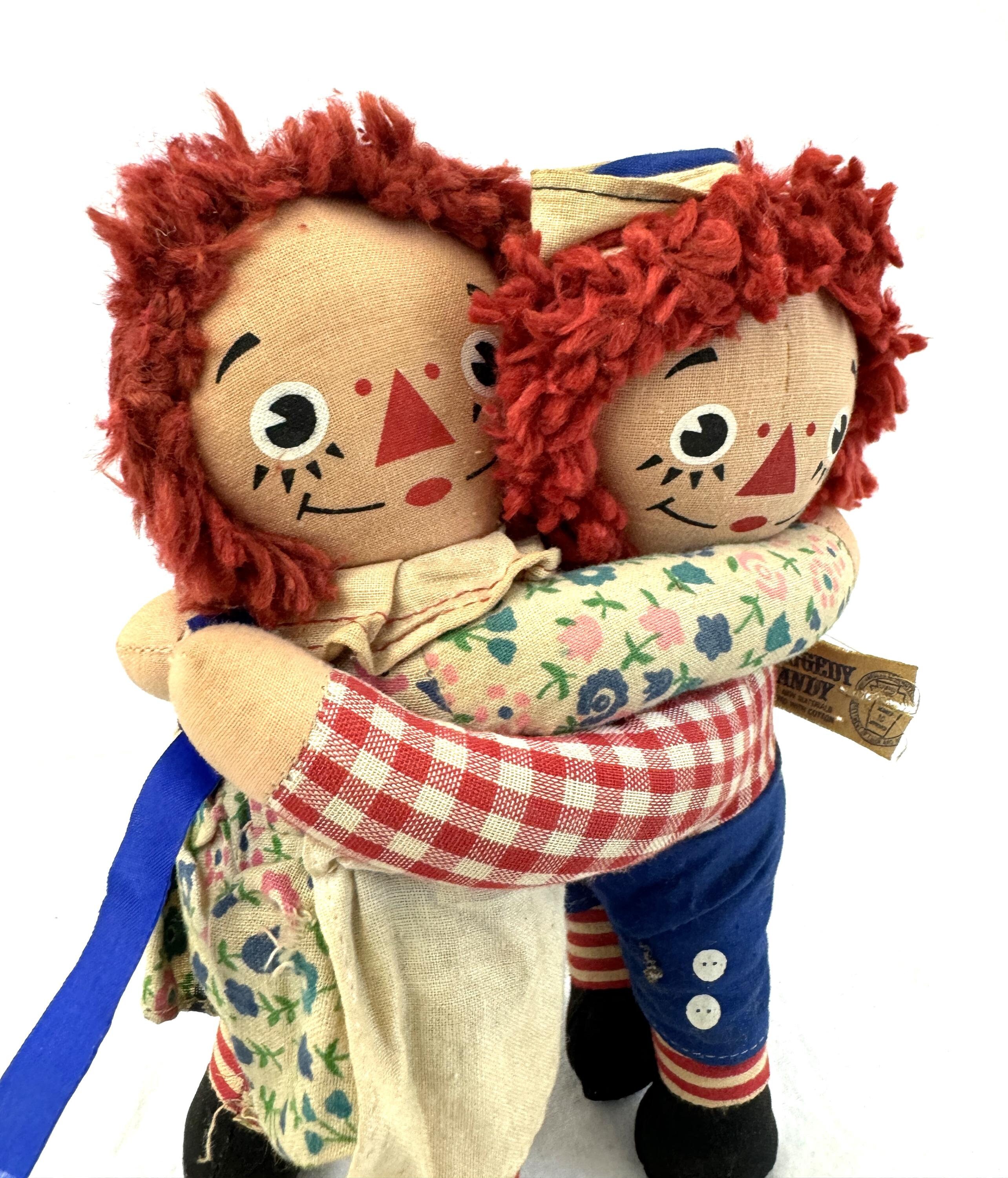 Vintage Raggedy Ann and Andy Hugging Dolls - Knickerbocker - Etsy