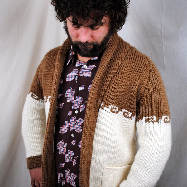 Vintage Lebowski Ethnic Tribal Cardigan Sweater