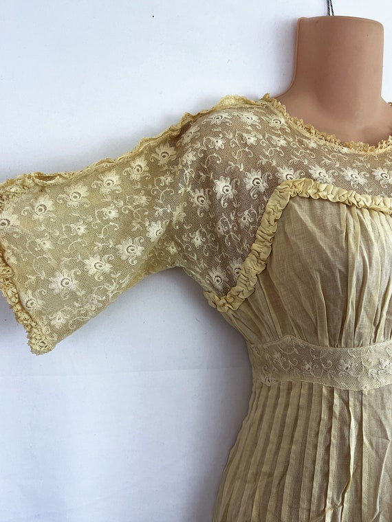 Amazing Vintage 1900s Victorian Cotton Lace Antiq… - image 5