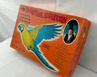 Vintage 1960s 60s Doctor Dolittle Polynesia Parrot Puzzle