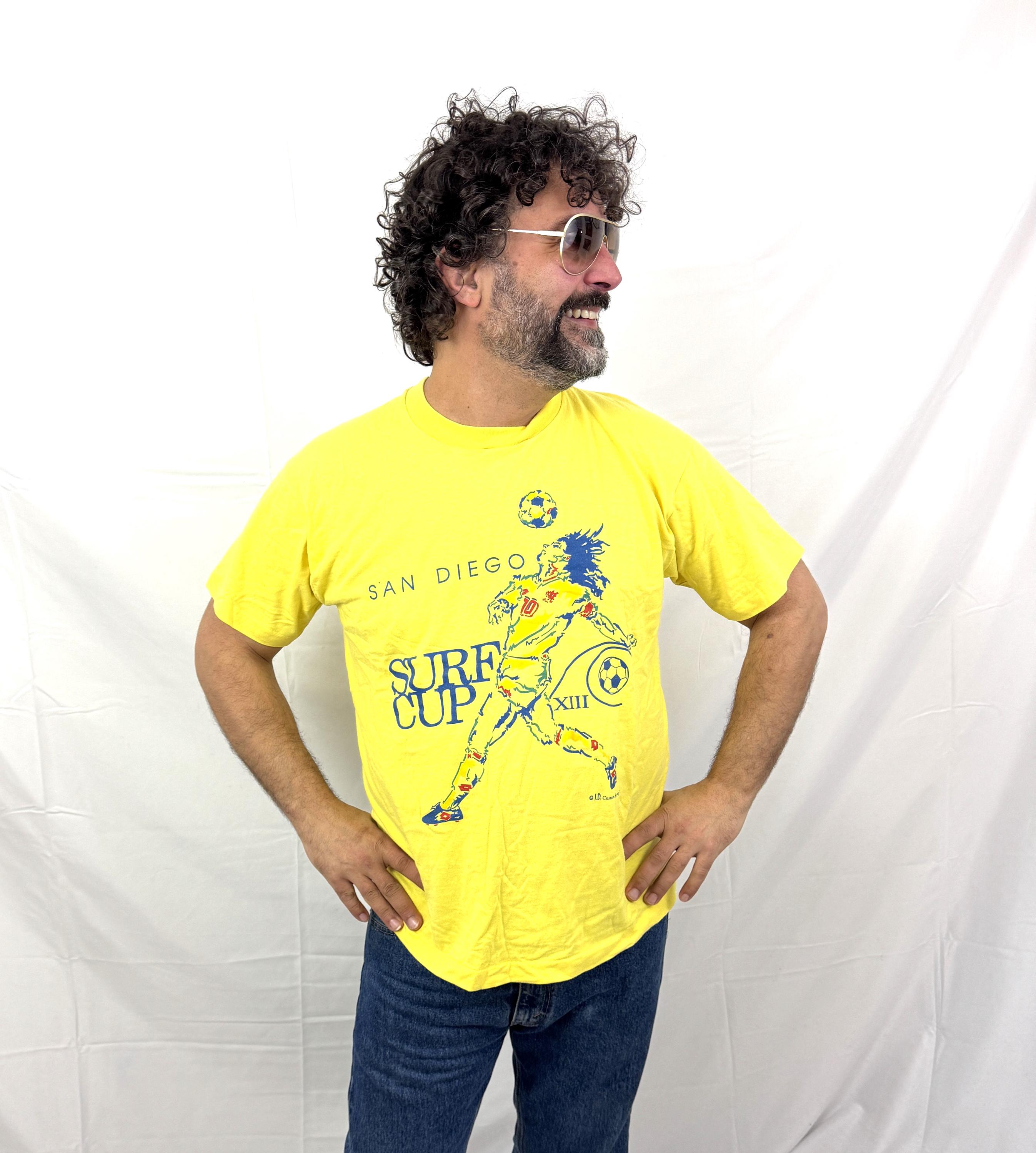 Vintage 80s San Diego Surf Cup Soccer Tee - Lotto Italian Design 