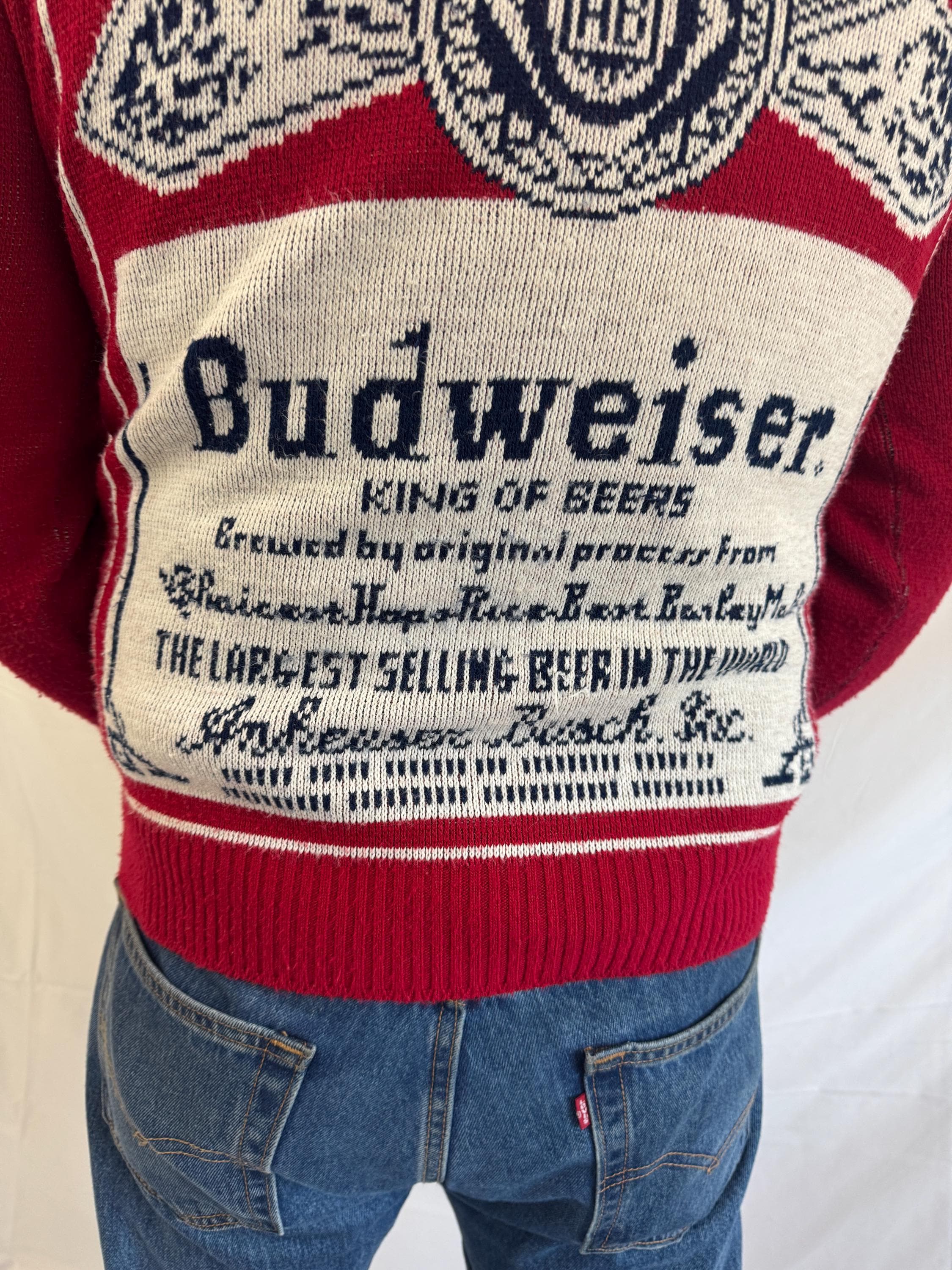 RARE Original Vintage 1970s 70s Budweiser Beer Knit Sweater - Etsy