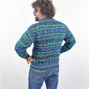 Vintage 80s 90s Rainbow Knit Sweater Santana image 4