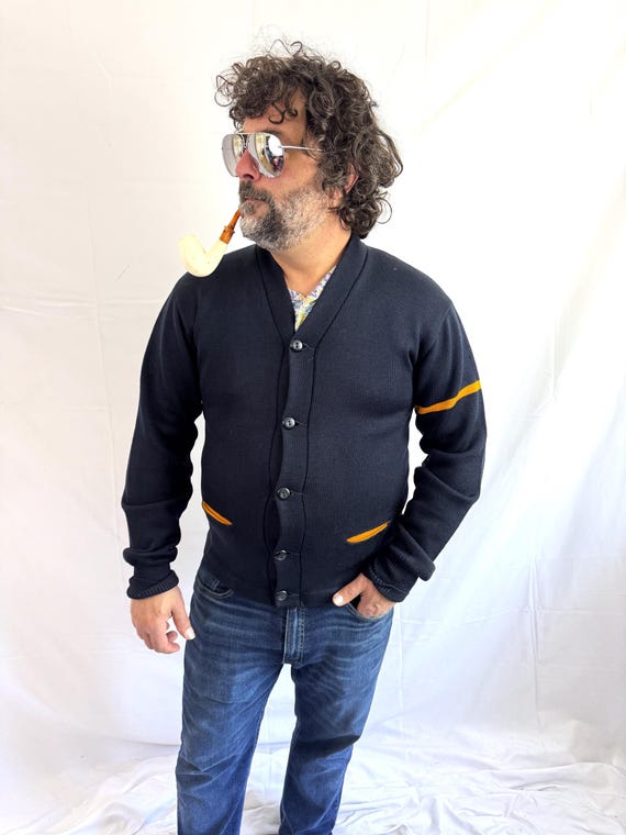 Vintage 50s 1950s Varsity Letterman Campus Wool Cardigan Sweater -  Lasley Knitting Co. Seattle View 6