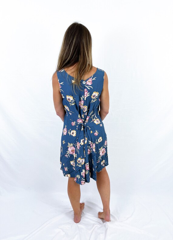 Vintage 1990s 90s Floral Rayon Dress - image 4