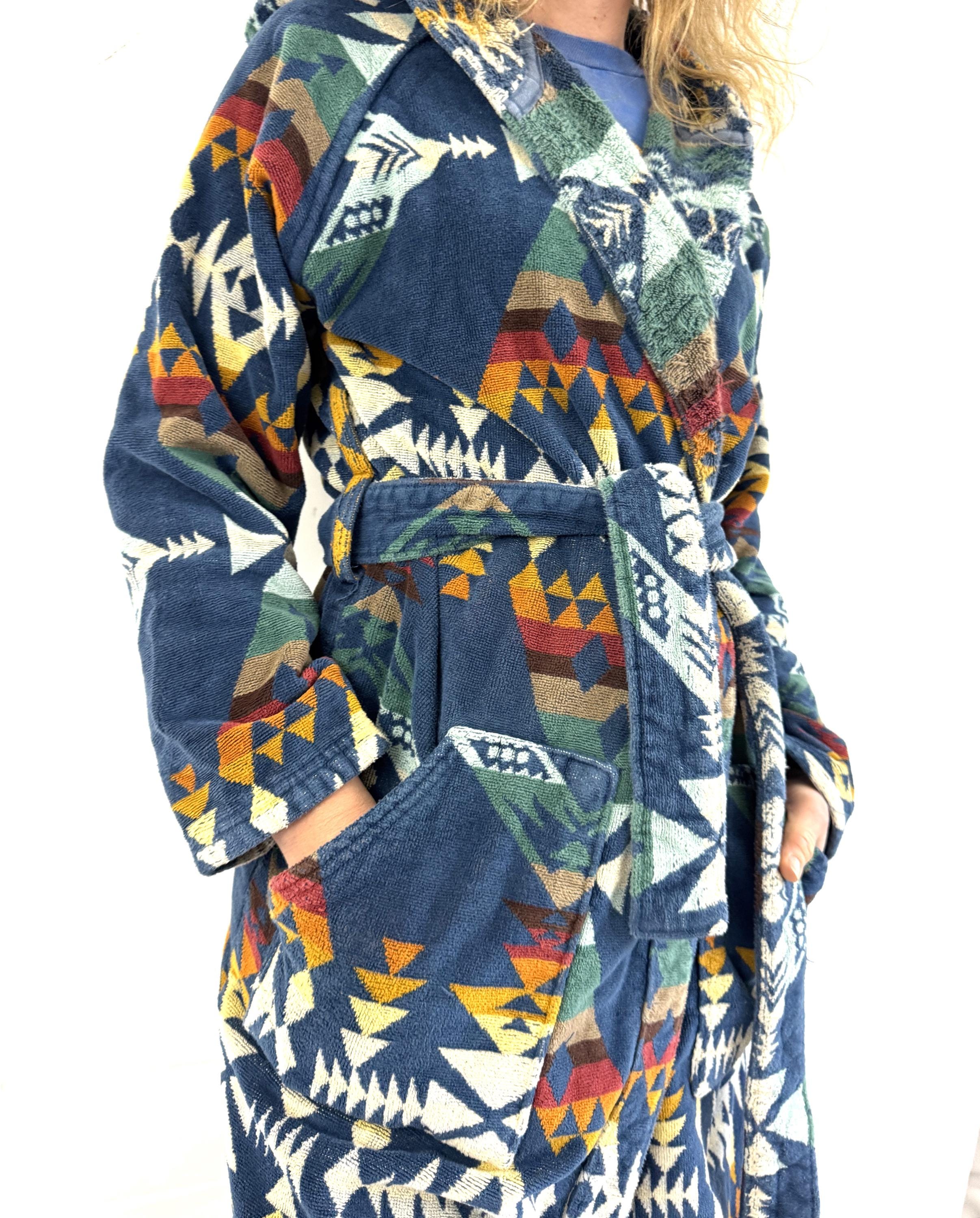 Vintage Y2K Pendleton Southwest Aztec Geometric Cotton Robe - Etsy