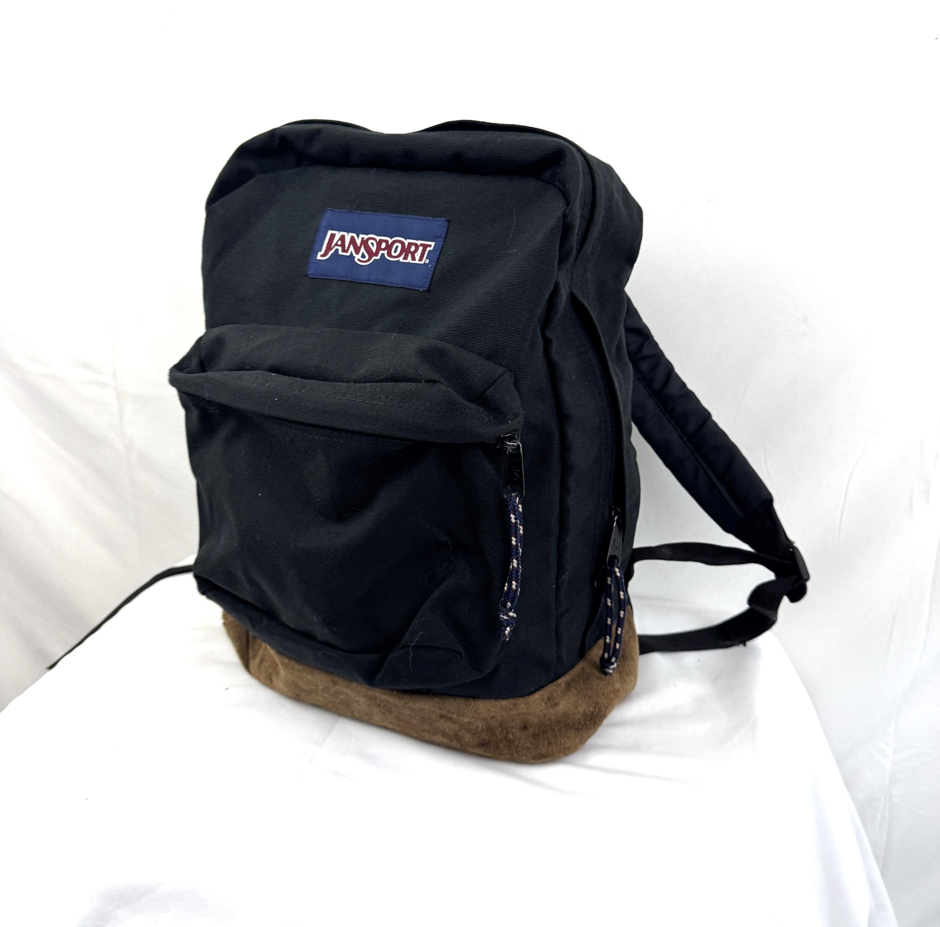 Vintage 1990s 90s Black Jansport Leather Bottom Backpack - Etsy