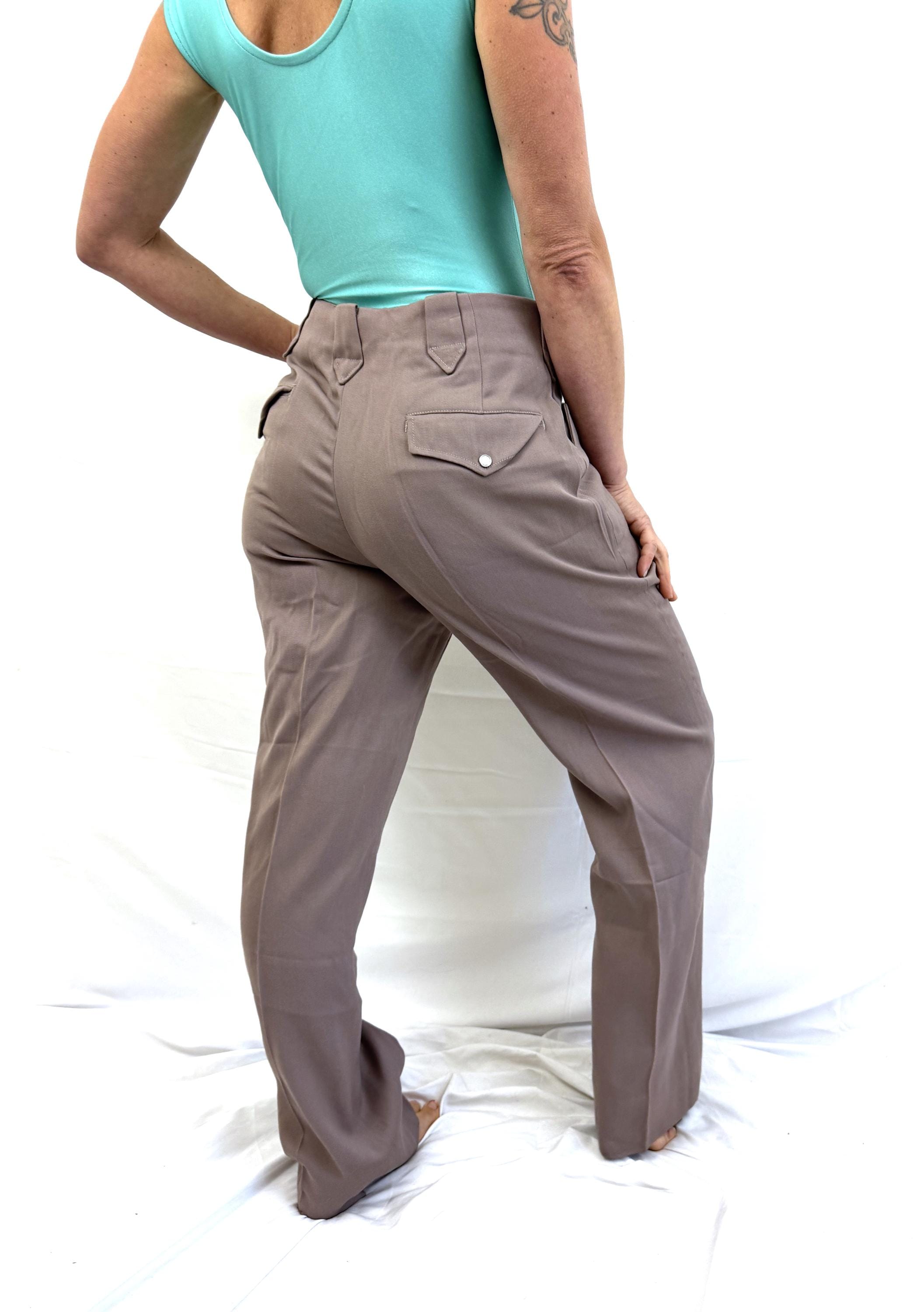Vintage 1950s 50s Rockabilly Pearl Snap Western Gabardine Trousers