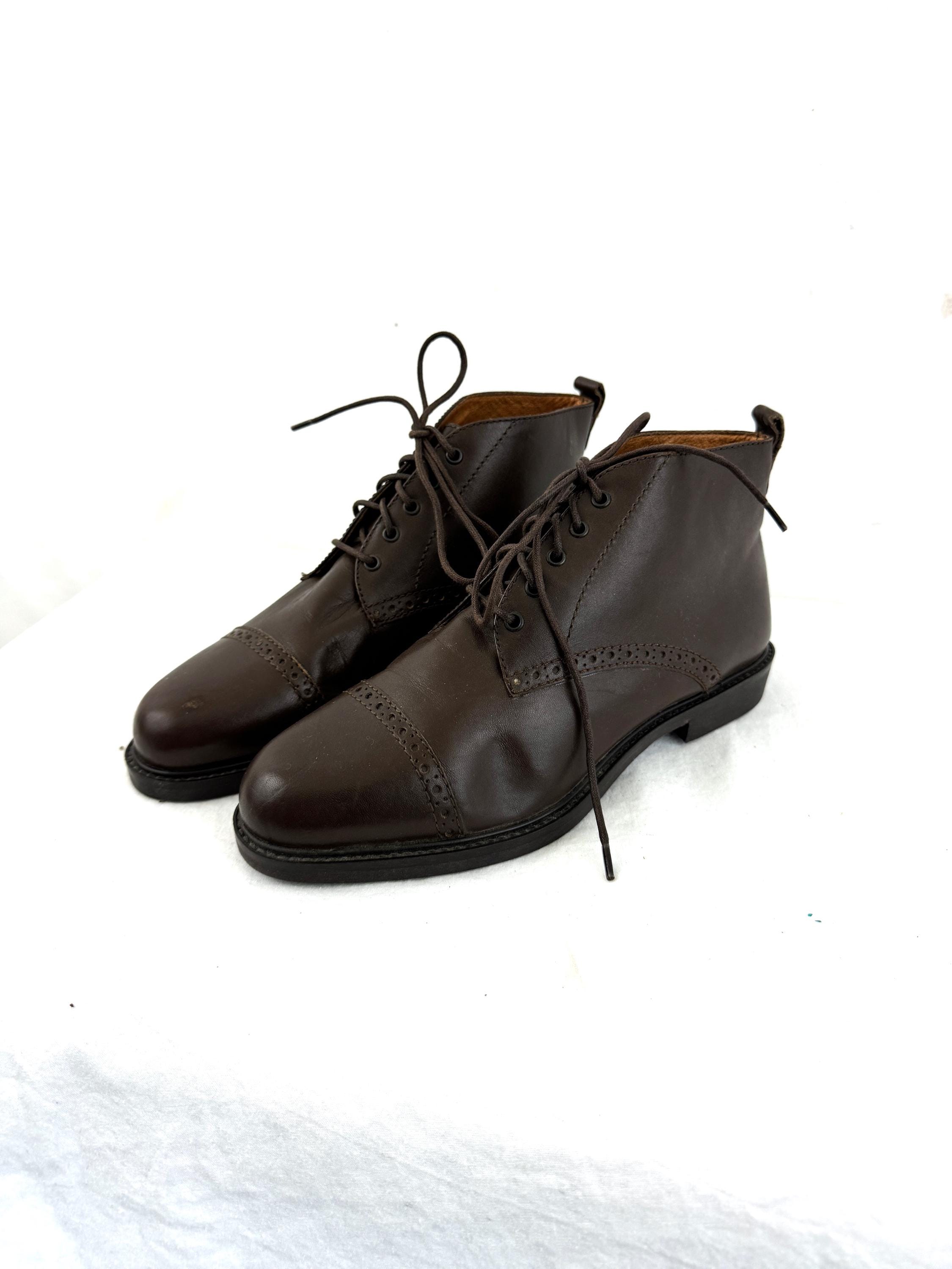Vintage 80s 90s Brown Leather Eddie Bauer Boots Shoes - Size 6 M
