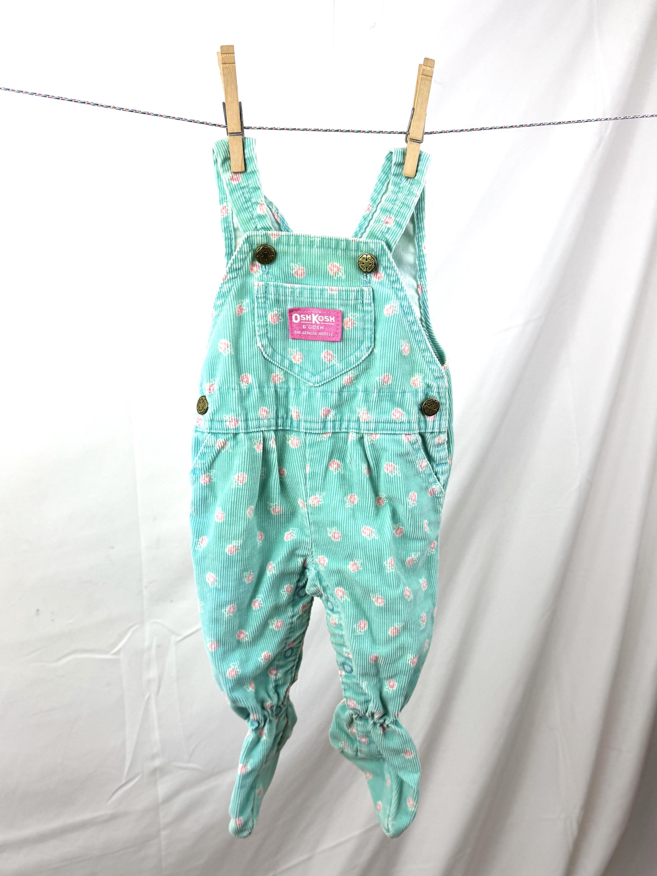 Vintage 1980s 80s Floral Osh Kosh B'gosh Oshkosh Corduroy Vestbak