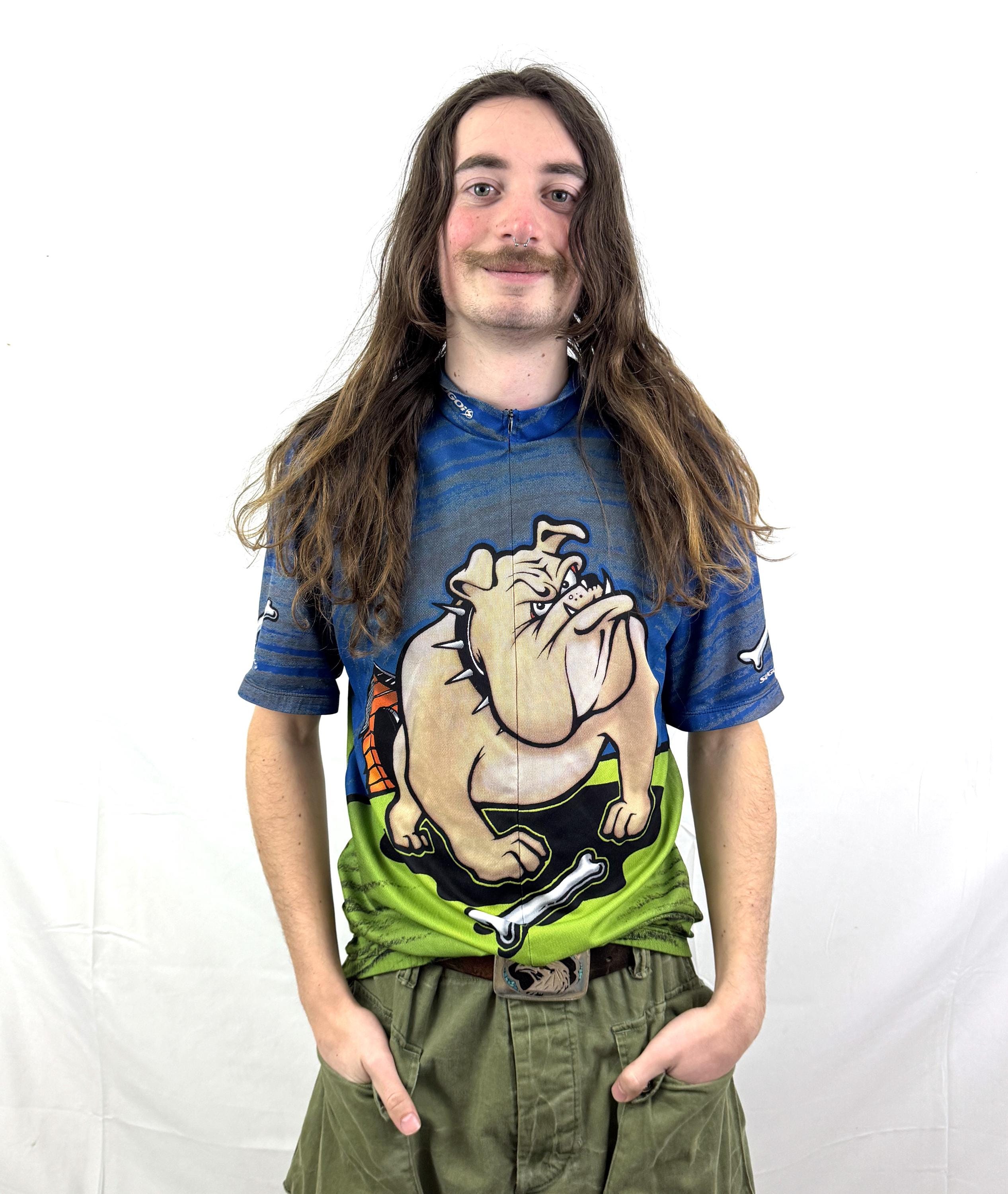 Vintage 90s Cycling Bike Jersey Shirt - SUGOI Bulldog Spike - Made