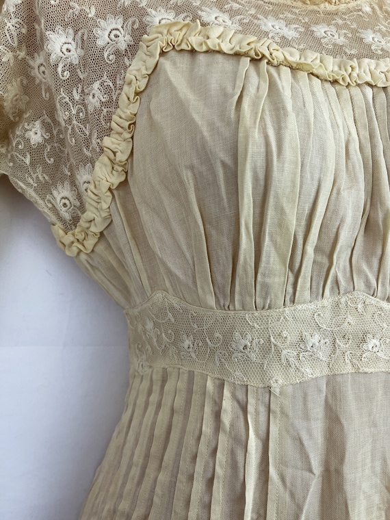 Amazing Vintage 1900s Victorian Cotton Lace Antiq… - image 7
