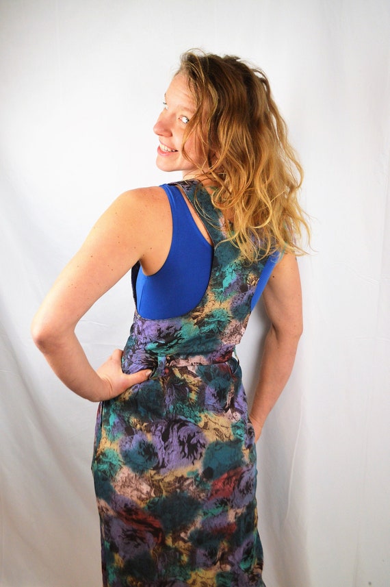 Vintage 80s Fun Overall Suspender Fitted Power Dre