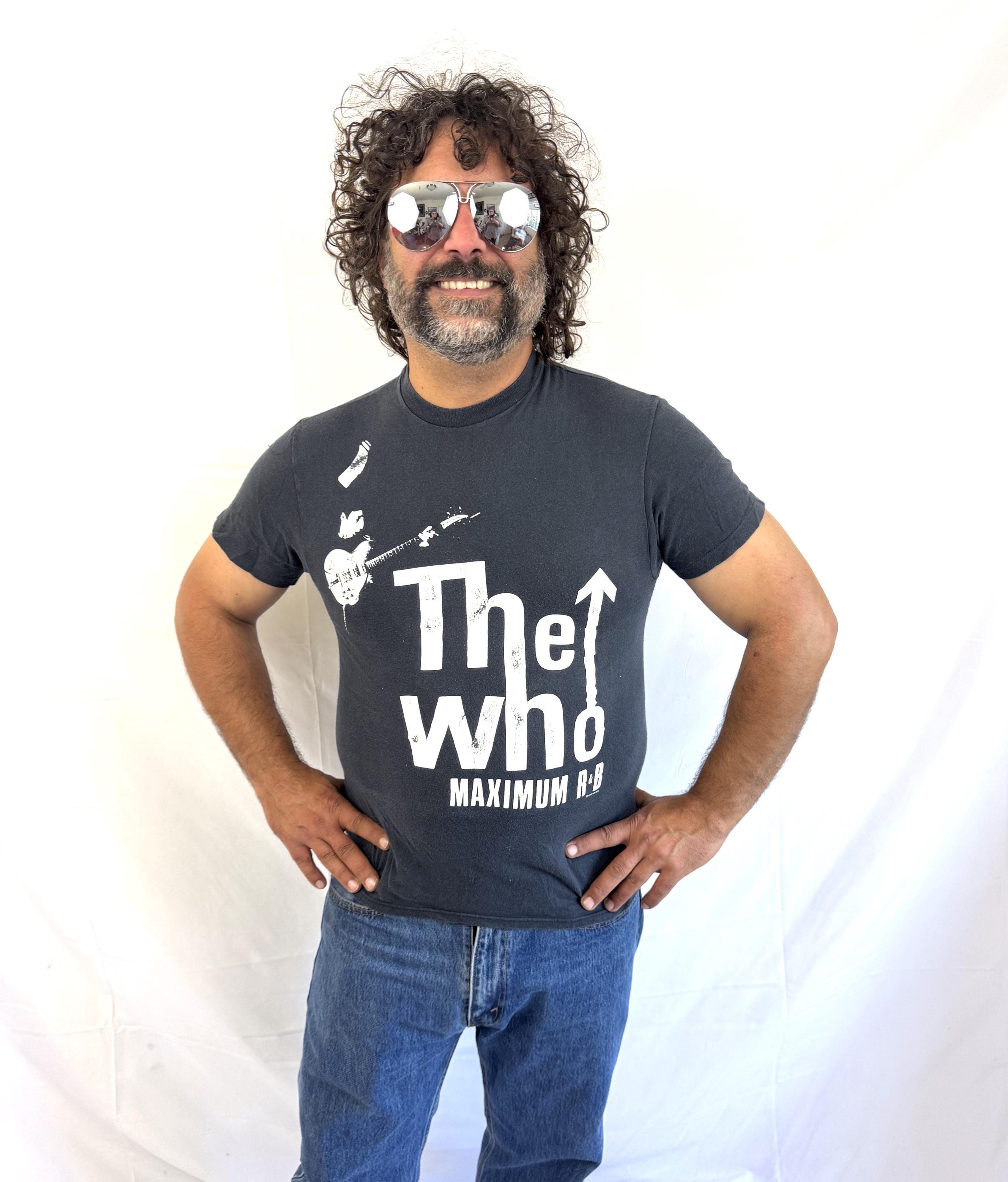Vintage 1980s 80s the Who 1989 Rock Tour Black Tshirt Tee Shirt