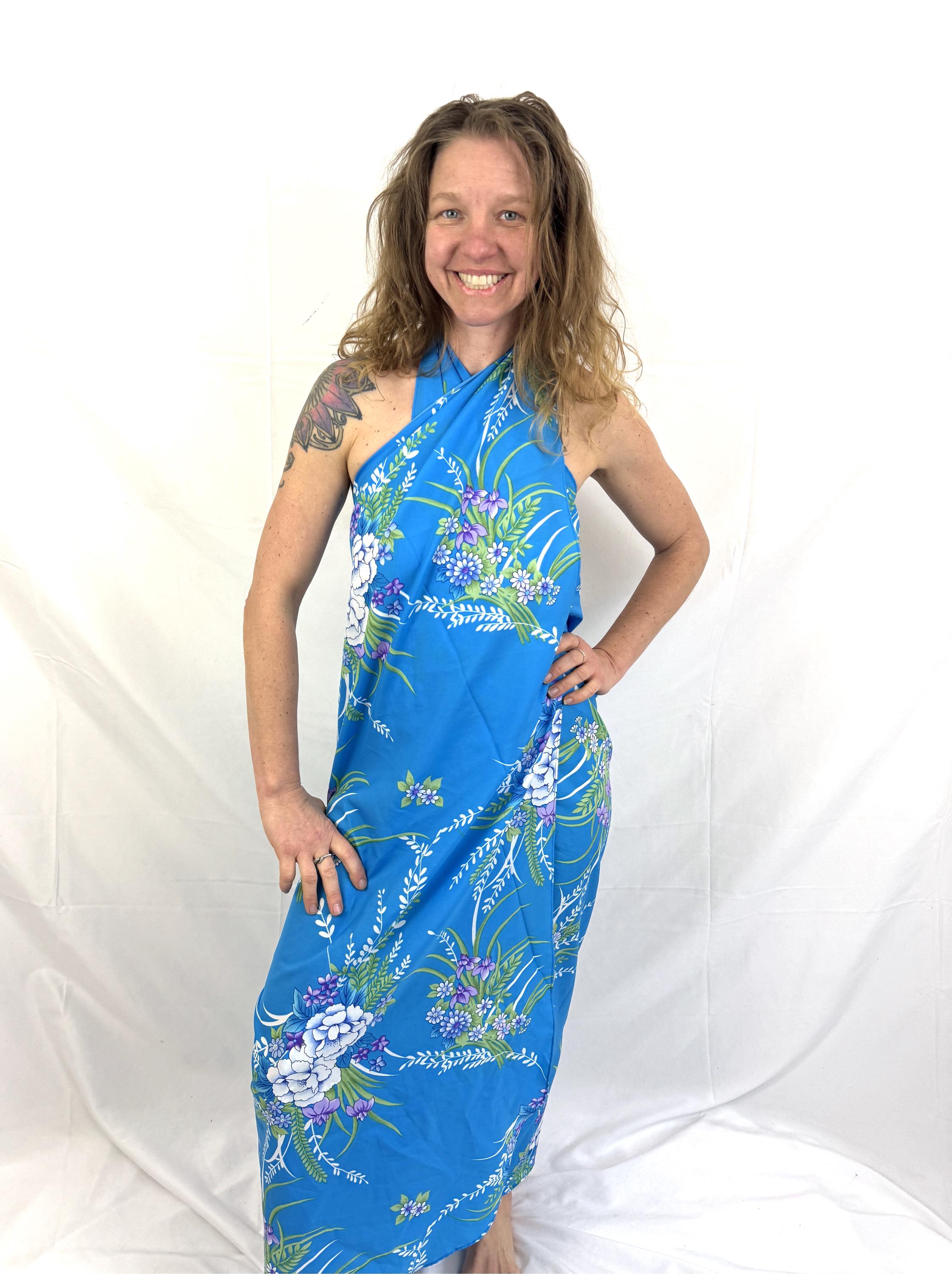 Vintage Hawaiian Wrap Dress Luau Beach Tiki Party Cover up - Hilo ...