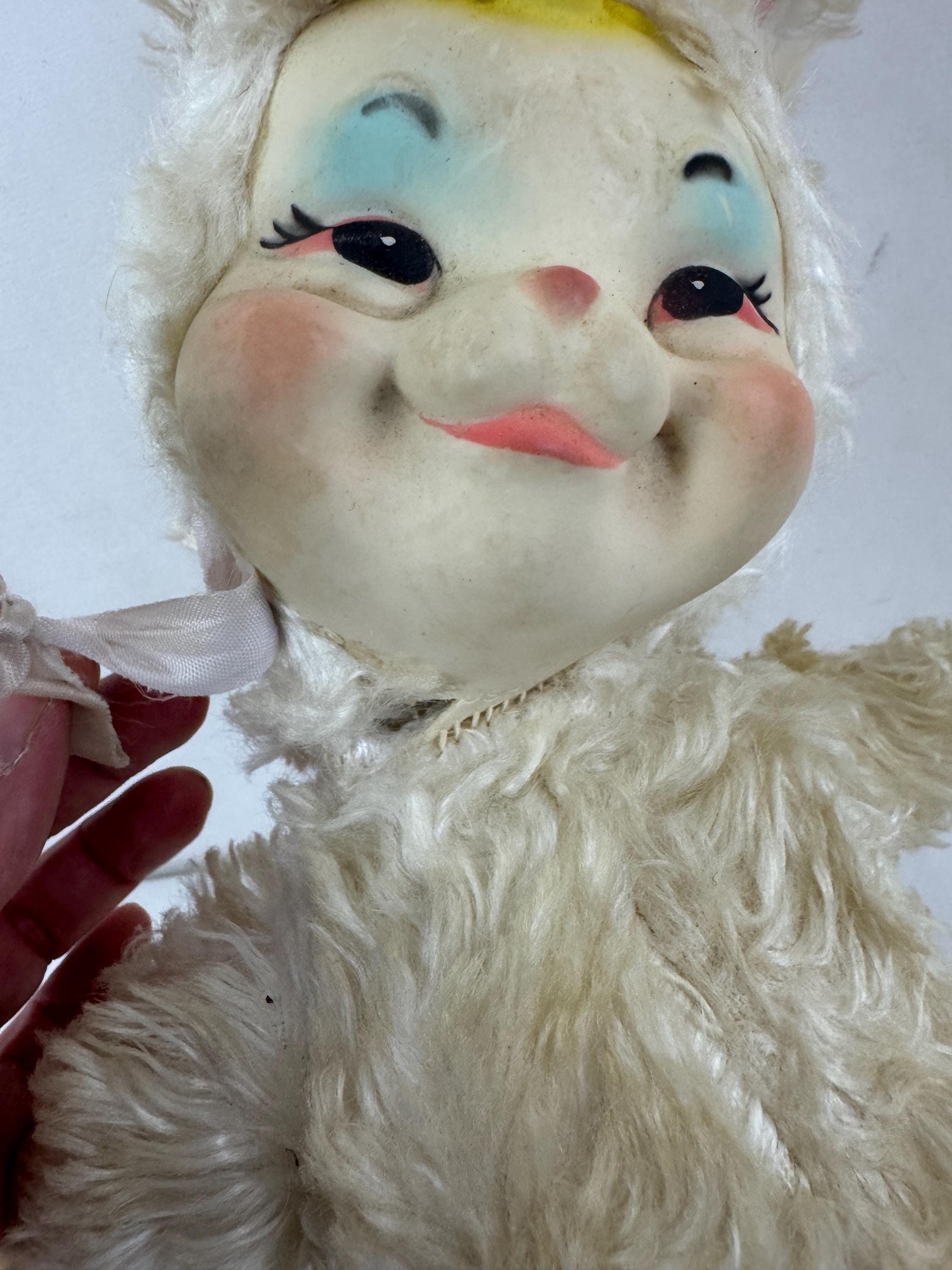 RARE Vintage 1950s 50s Rubber Face RUSHTON Rubber Face Rabbit