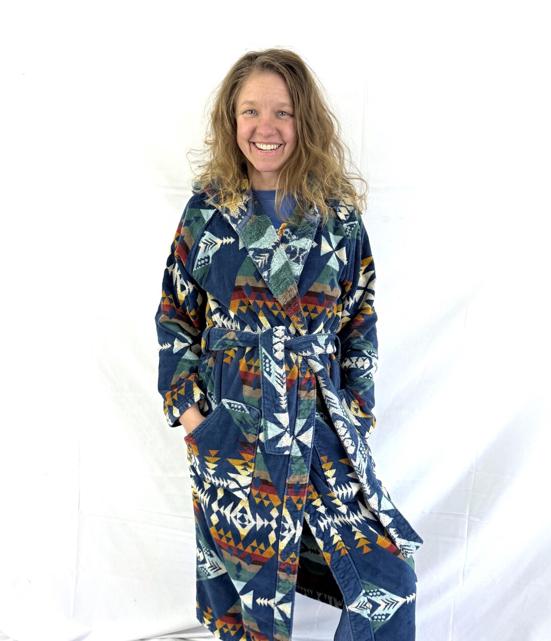 Vintage Y2K Pendleton Southwest Aztec Geometric Cotton Robe - Etsy
