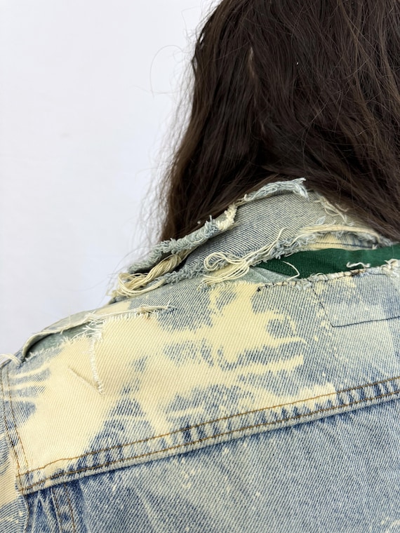 Vintage Distressed 1970s 80s Levis Denim Jean Jac… - image 6