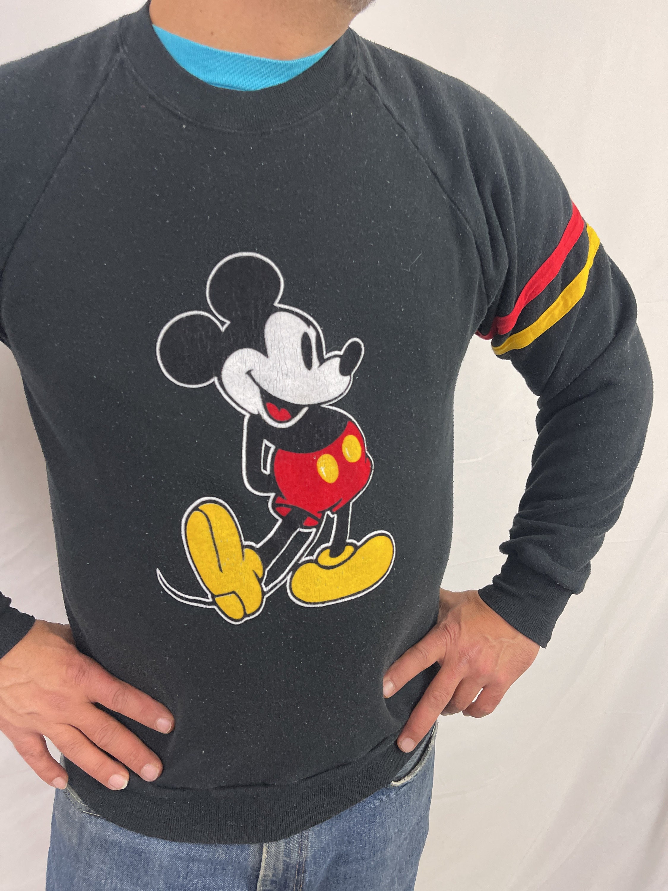 Vintage Disney Mickey Mouse Sweatshirt Sz L 80s 90s USA Made