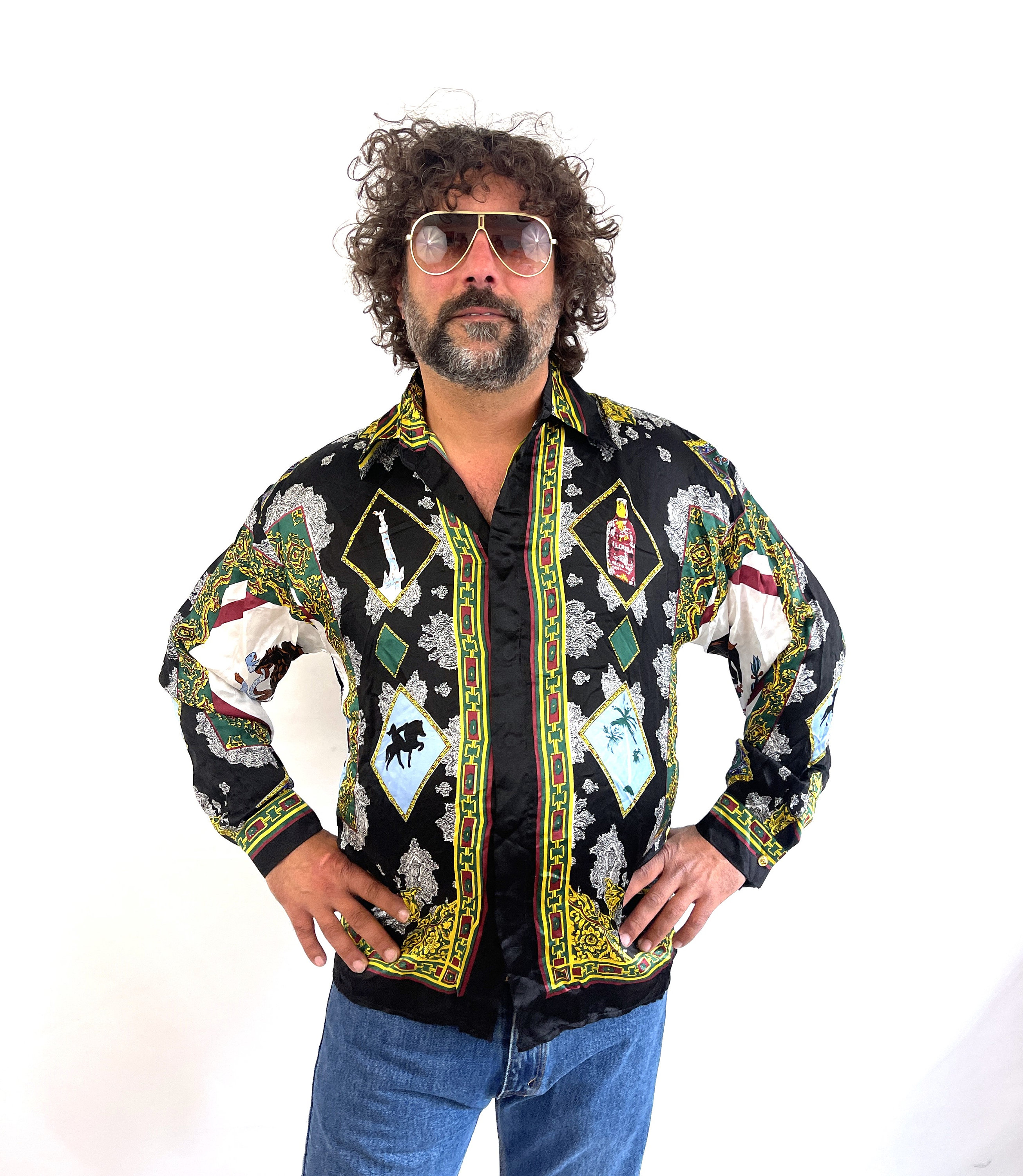70‘s vintage Mexican Monk shirts レースアップ 70's vintage Mexican Monk shirts レースアップ