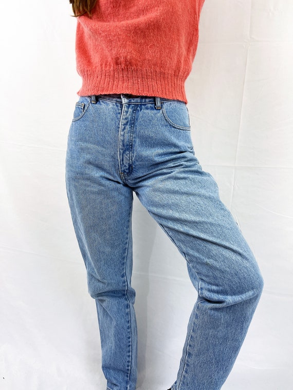 Vintage 80s 90s Gap High Denim Waisted Tapered Je… - image 6