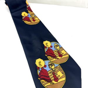 Cravate fantaisie Art Déco pour homme, en polyester, style années 1970 - Modèle italien d'Angelo Correlli