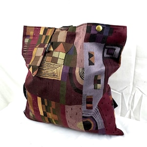 Bolso de mano con diseño geométrico, mochila con tira trasera Tucson de Carson Rogers Carogi de los años 80 y 90