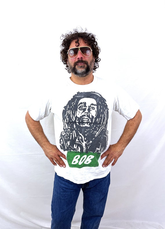 RARE Vintage Bob Marley 80s 90s Rasta Shirt Tee T… - image 1