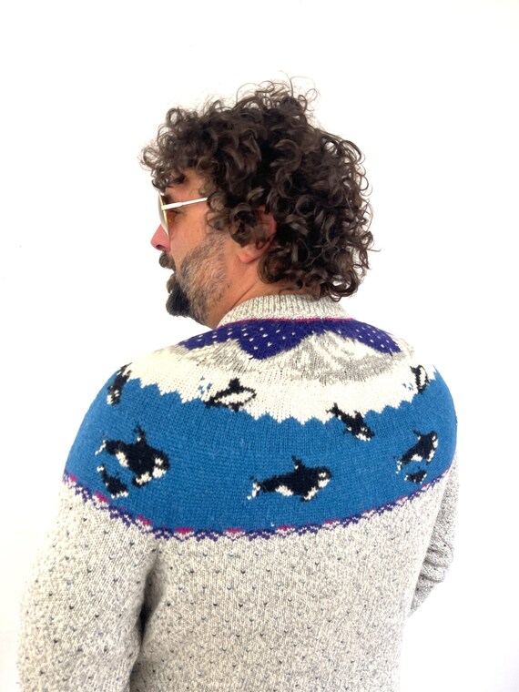 Vintage 80s 1980s Woolrich Orca Wool Whale Sweater - image 5