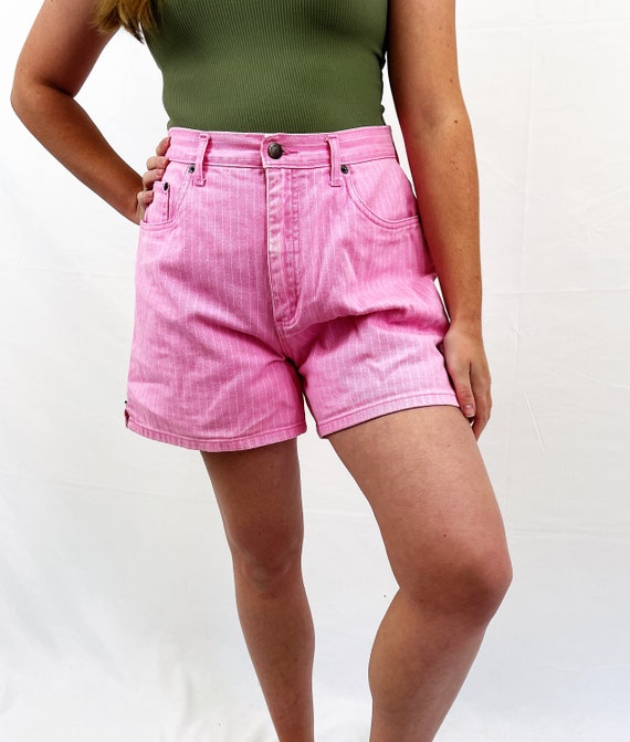 Vintage 80s Pink Striped Bill Blass Shorts - image 3