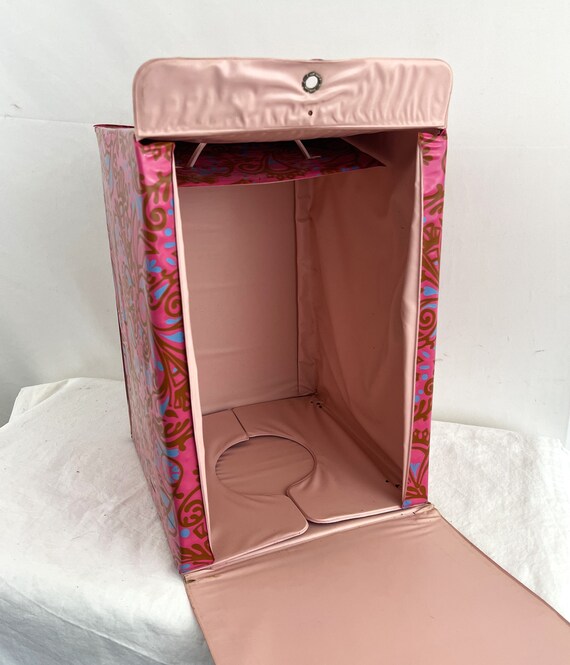 Vintage 1960s 60s Pink Psychedelic Wig Box Case - image 6
