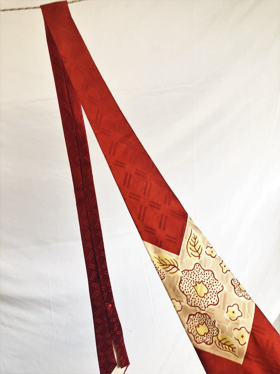 Vintage 40s 1940s Rayon Necktie Swing Neck Tie - R