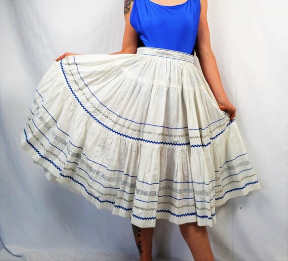 Vintage 1950s Skirt - Squaw Patio Rockabilly Ric R
