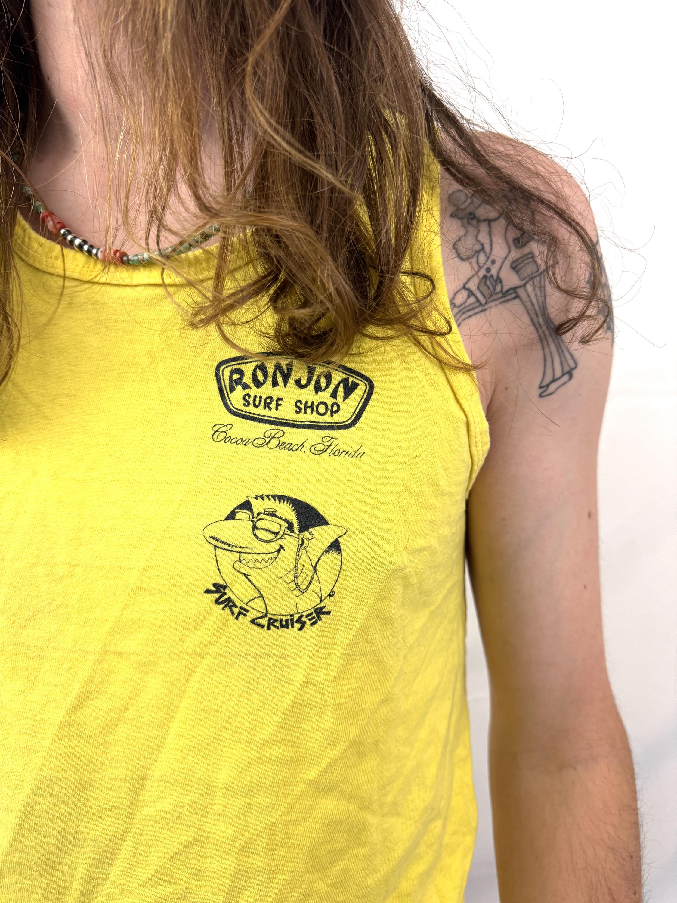 Vintage 80s 1980s 1986 Ron Jon Surf Shop Yellow Surf Cruiser