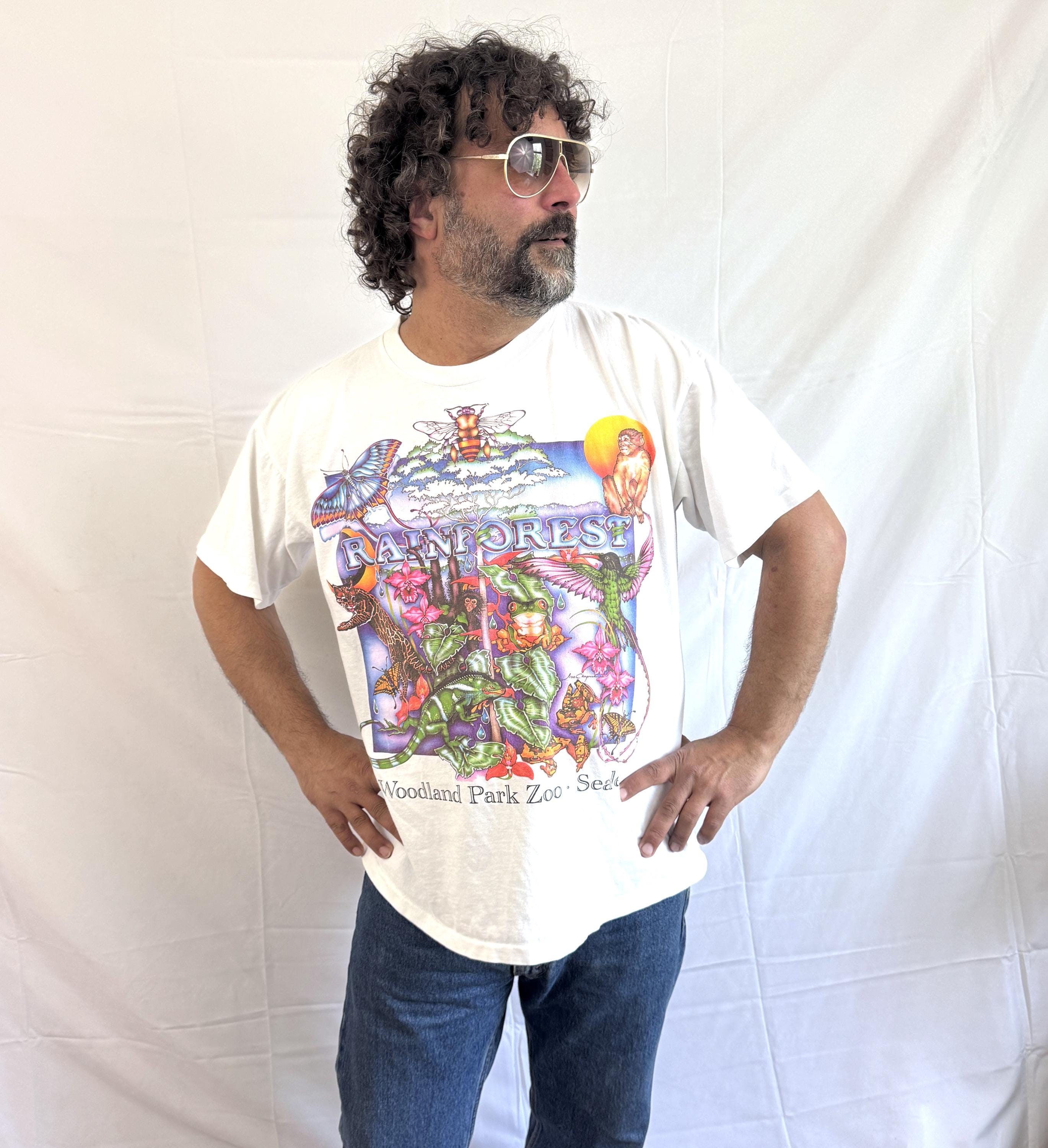 Vintage 90s 1990s Woodland Park Seattle Zoo Tee Shirt Tshirt