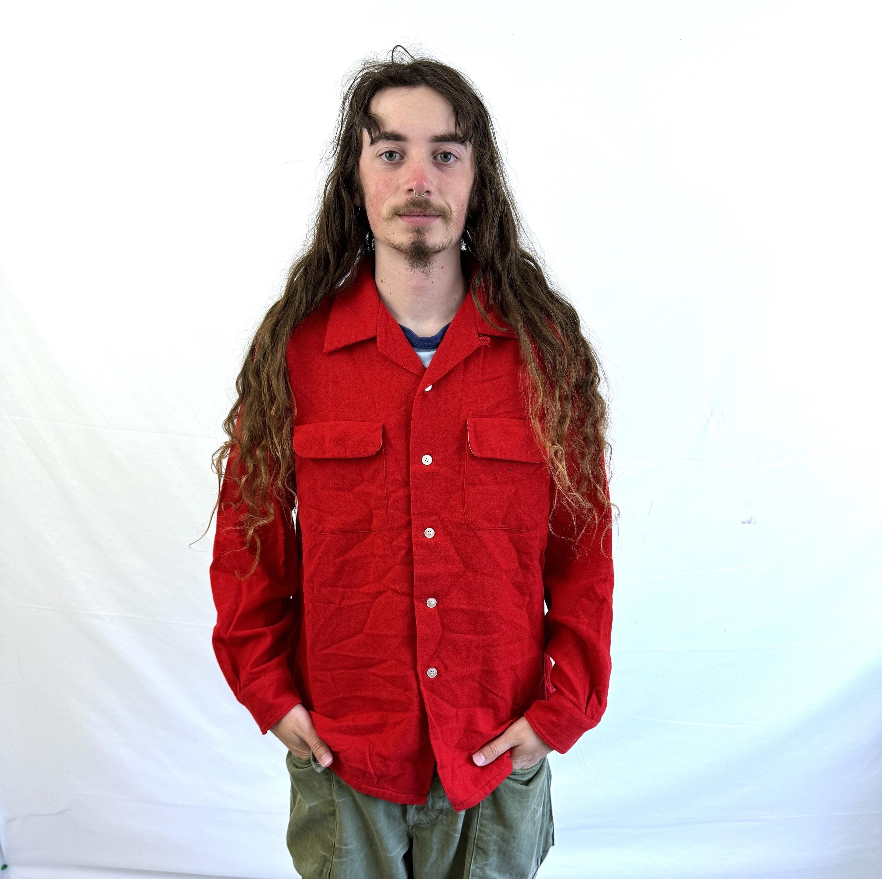 Vintage 1950s Levi's Wool Button-down Shirt - Styled by Levi's - Etsy