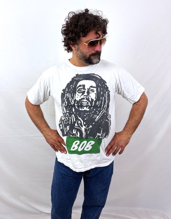RARE Vintage Bob Marley 80s 90s Rasta Shirt Tee T… - image 2
