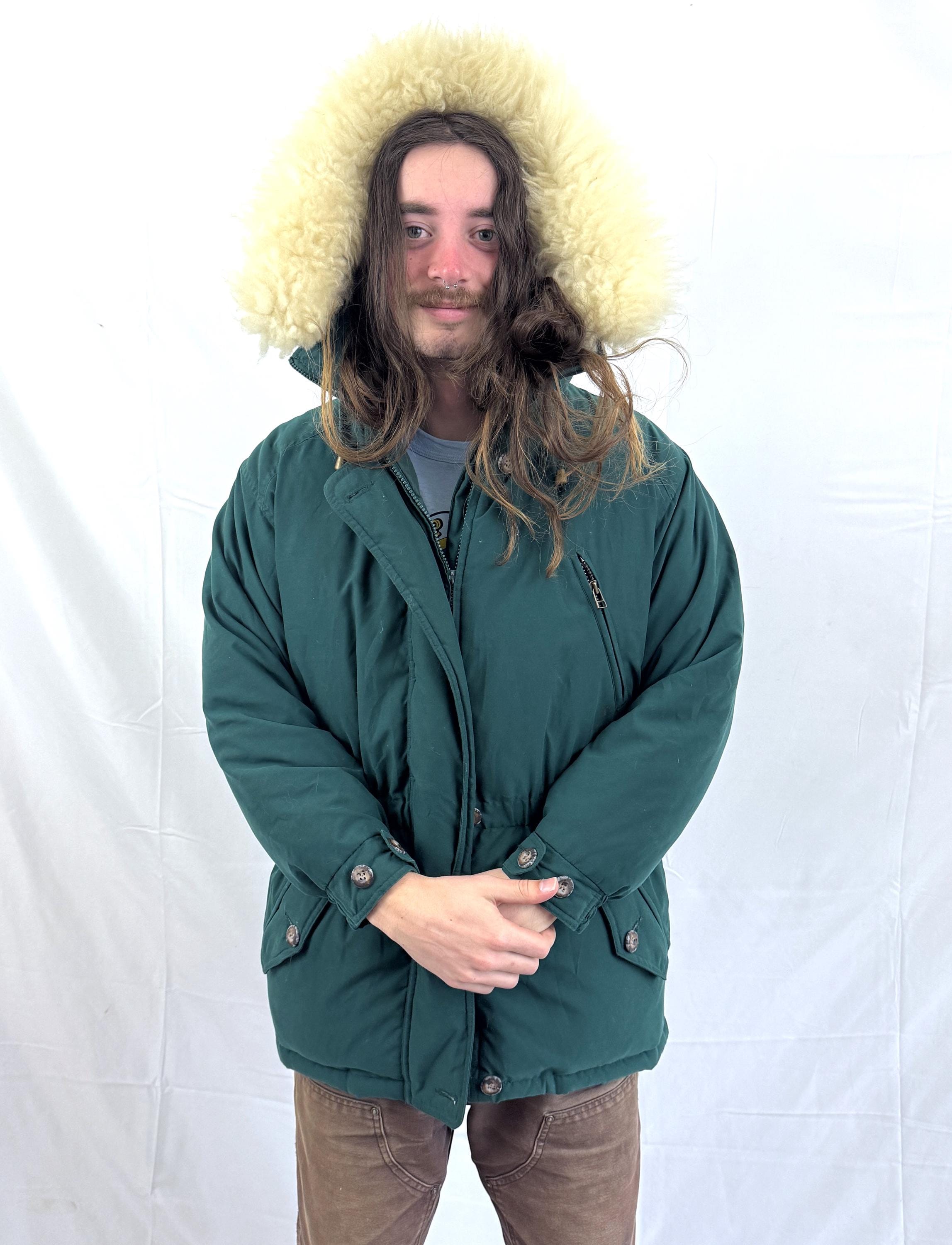 Vintage 1990s 90s Eddie Bauer Polar Parka Goose Down Green