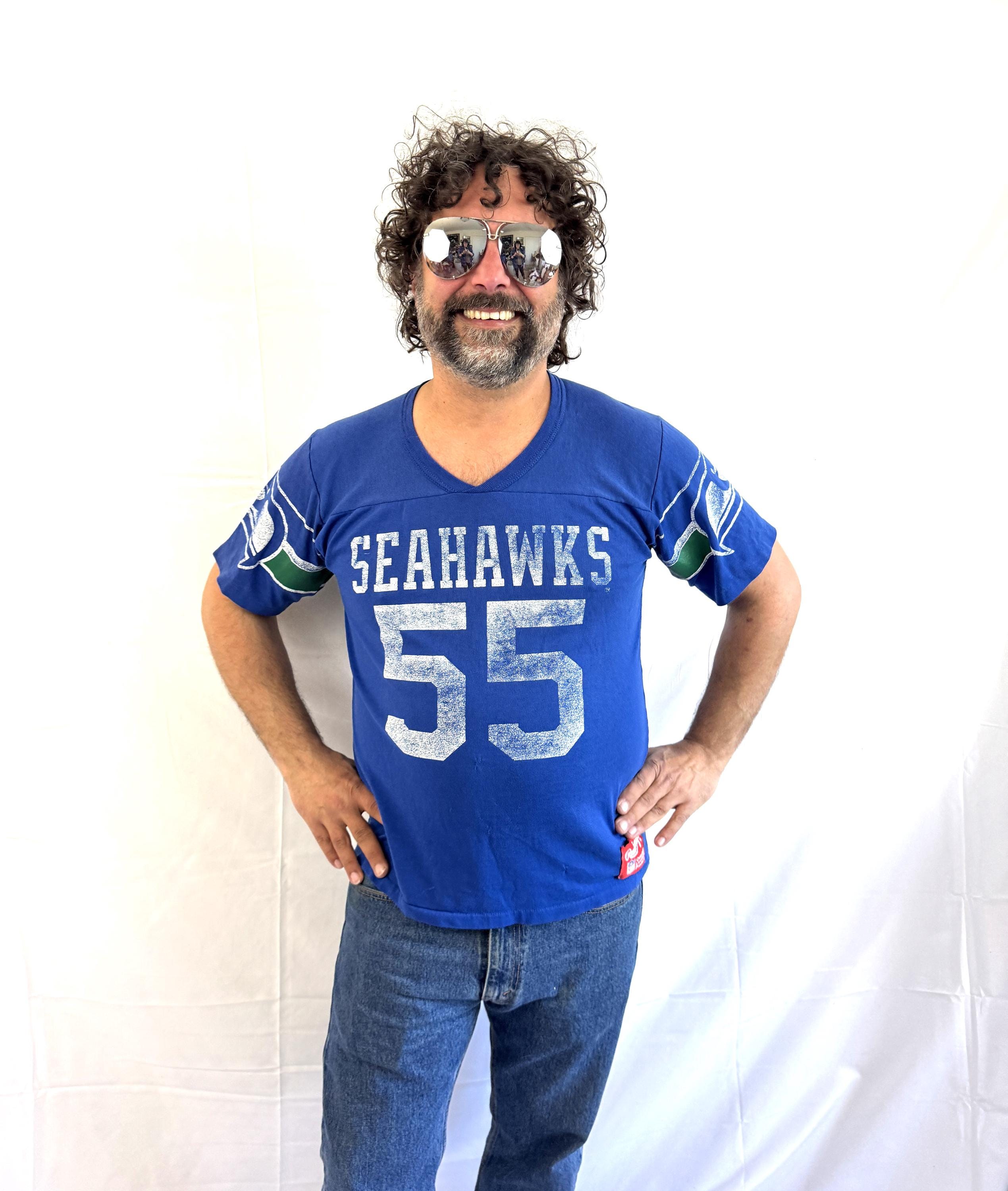 ローリングスUSA製 シアトル・シーホークス フットボールTシャツ NFL 90年代ヴィンテージ シアトル・シーホークス ジャージーTシャツ