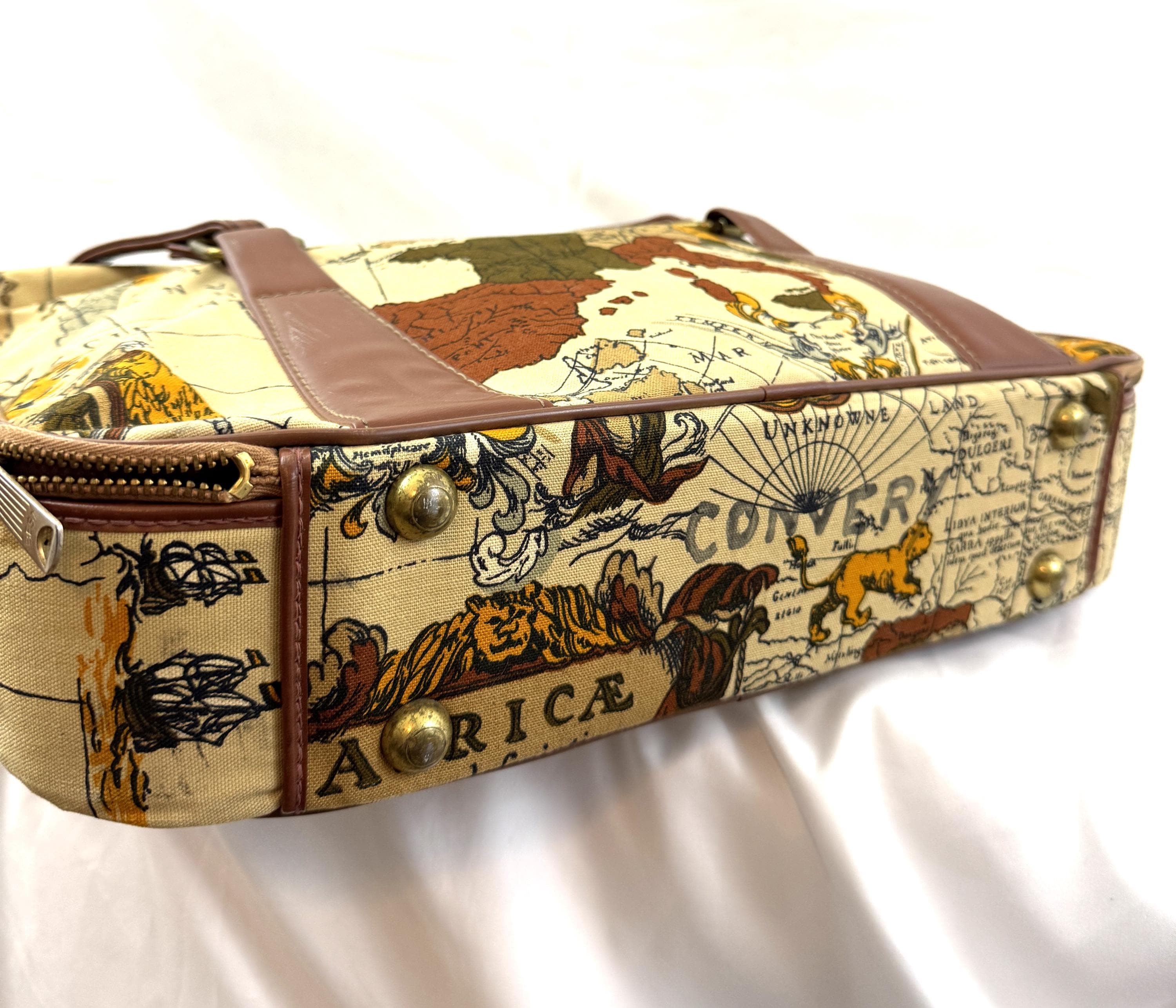 Vintage 70s 1970s World Map Tote Bag Suitcase Case Luggage - Etsy