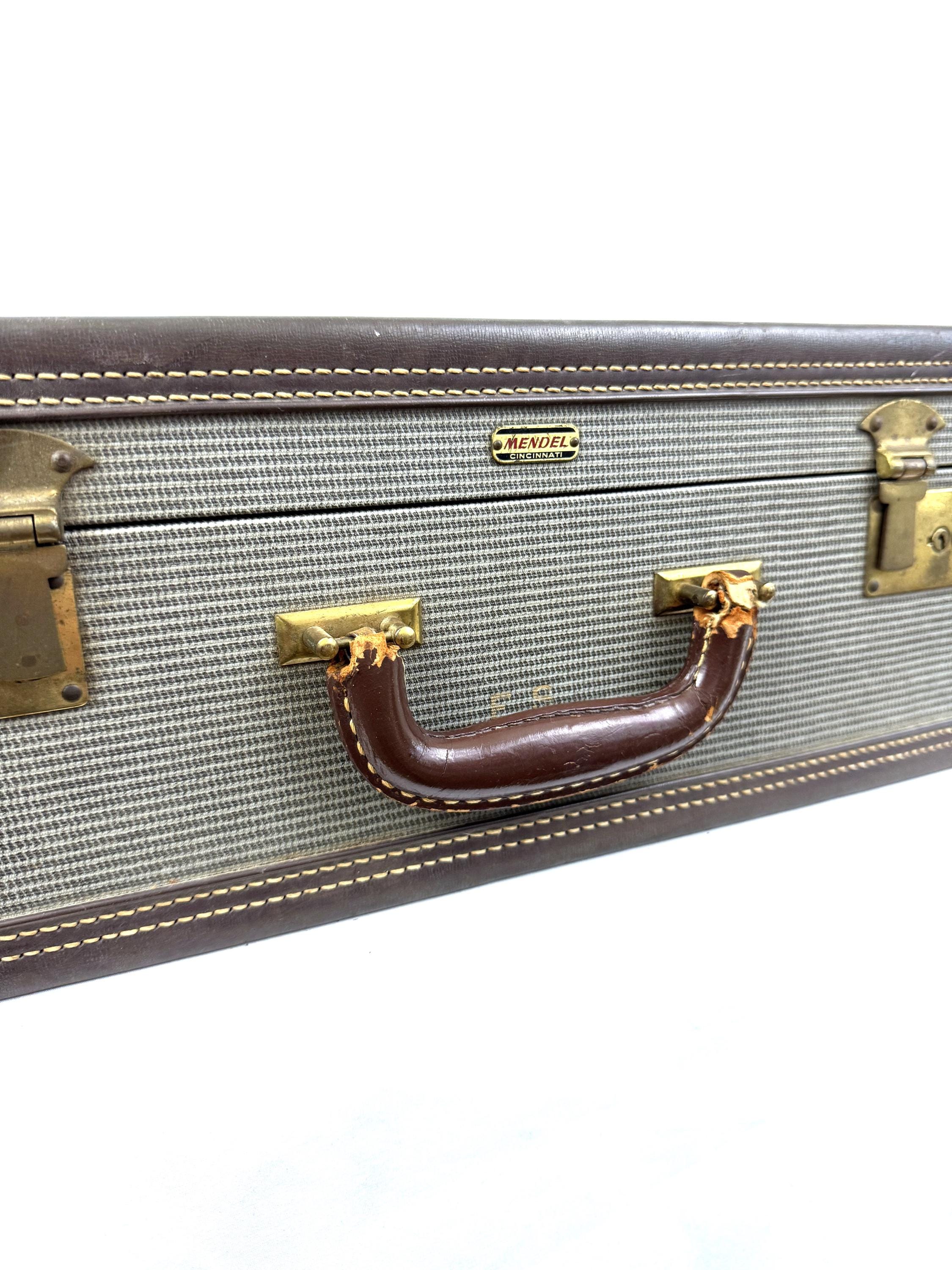 Vintage 50s 1950s Mendel Cincinnati Suitcase Luggage Travel Case