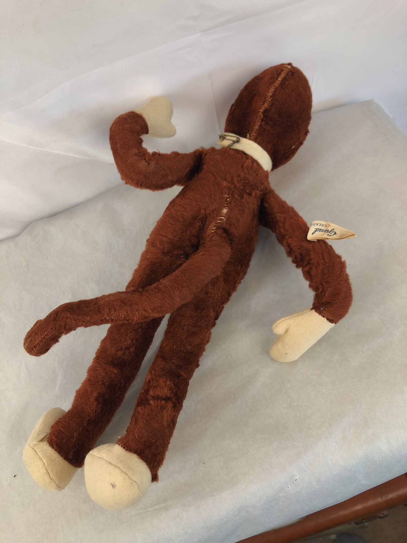 Vintage 1950s 50s Plastic Face Monkey Stuffed Toy Gund Etsy