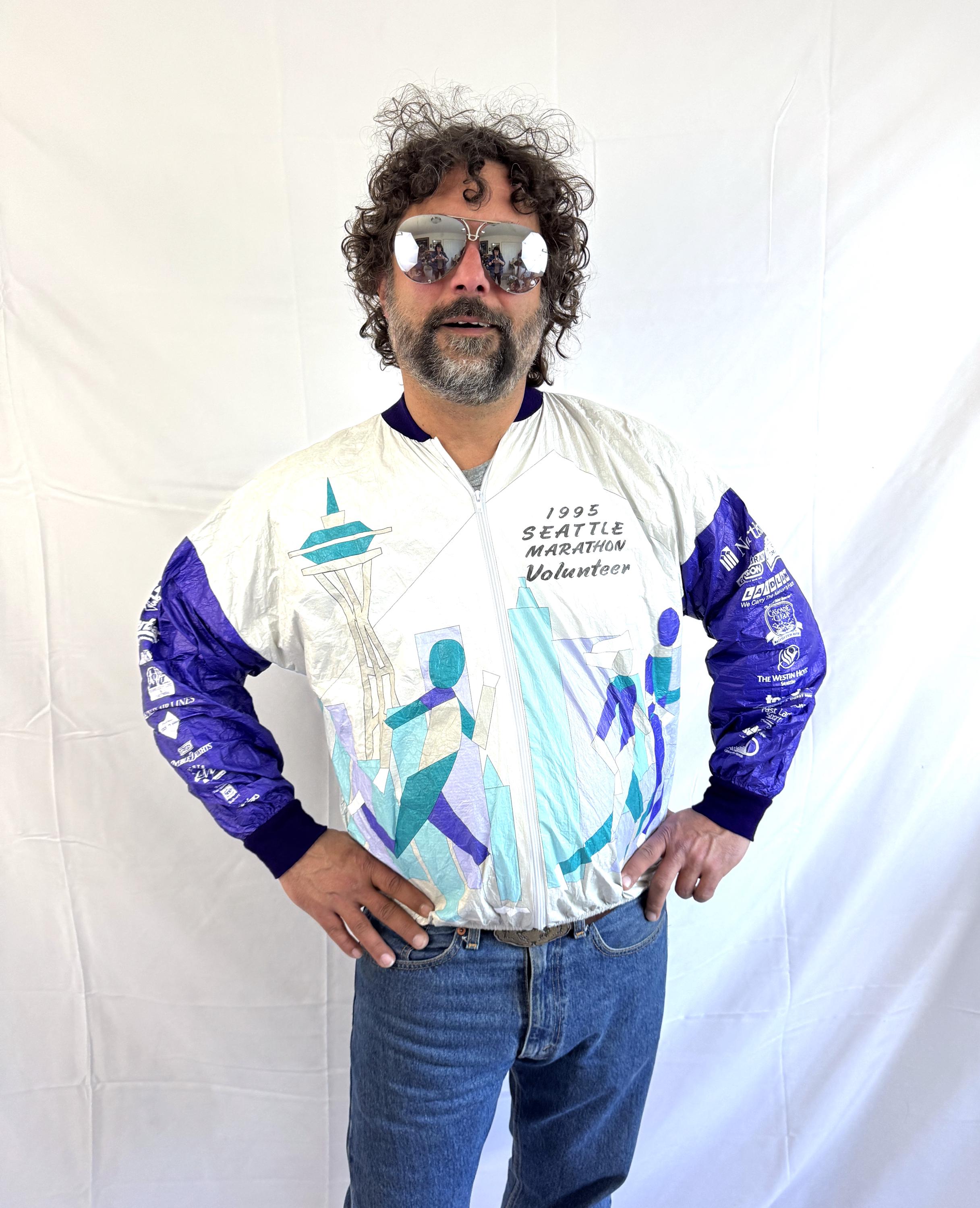 ELY&WALKER E&W 80s 90s オンブレ ウエスタン ジャケット Vintage 1995 90s Tyvek Jacket - Seattle Marathon Volunteer