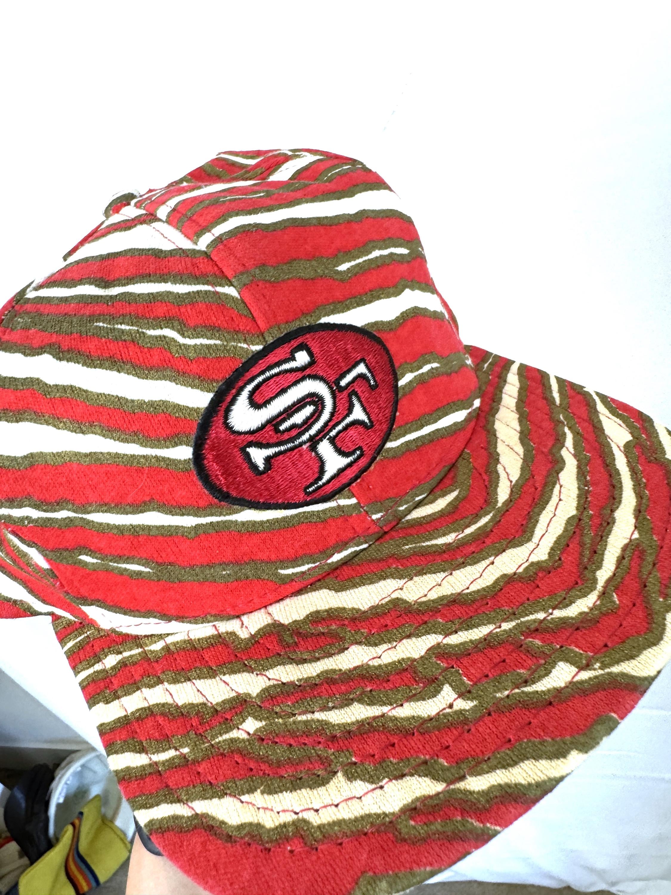 Vintage Rare 90s ZUBAZ Crazy Print NFL Football Game Day Snap Back