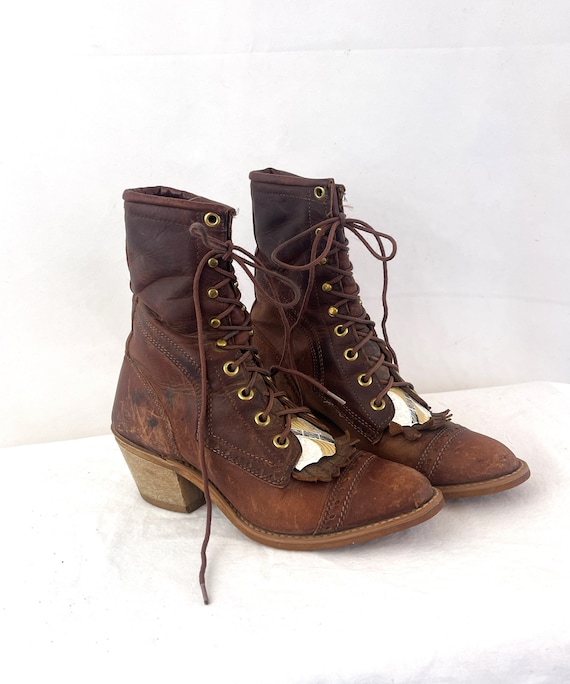 Vintage 1970s 80s Miss Capezio Stacked Heel Boots 