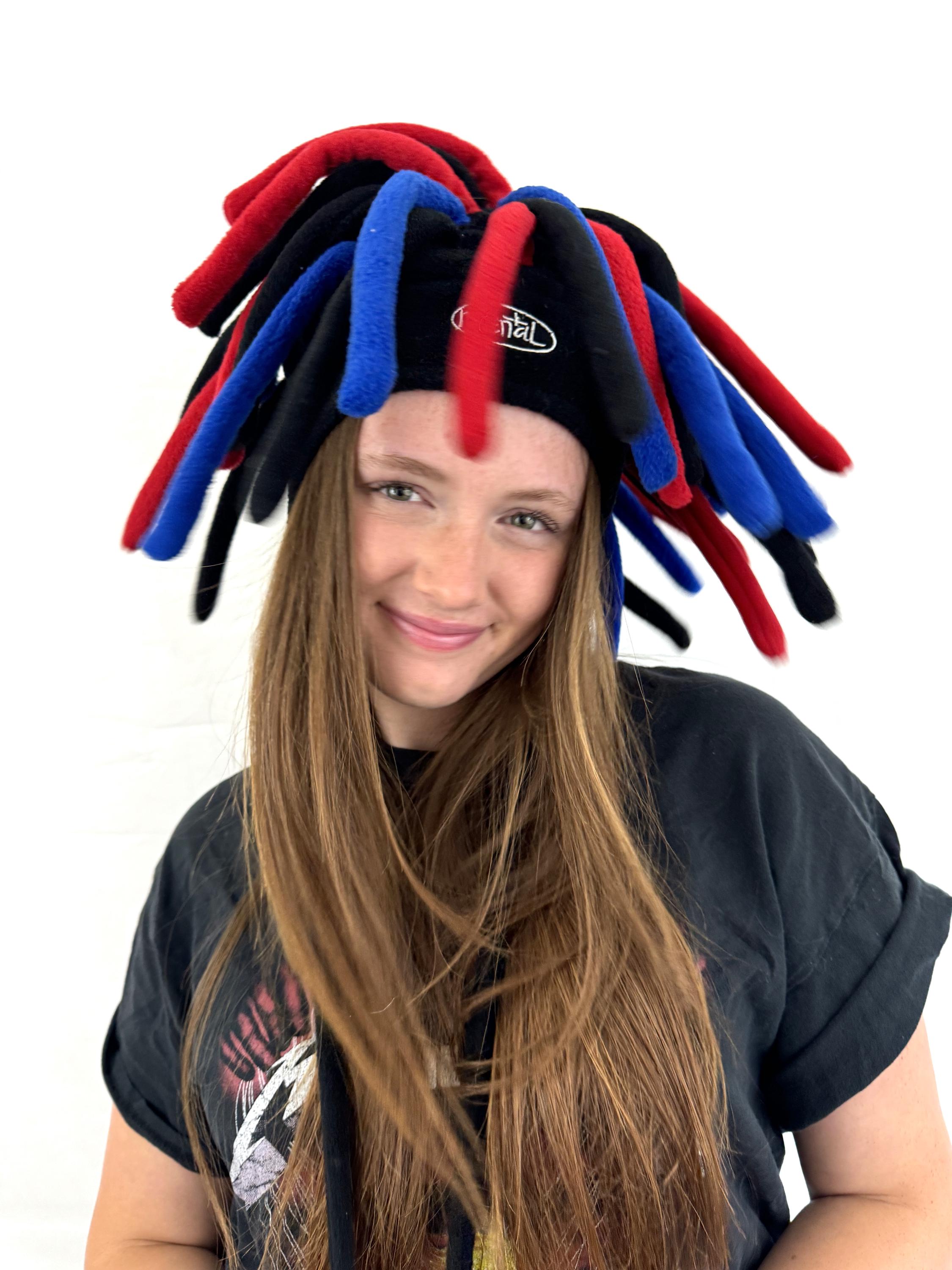 Vintage 1990s 90s Fun Ski Winter Fun Jester Fleece Hat - Mental