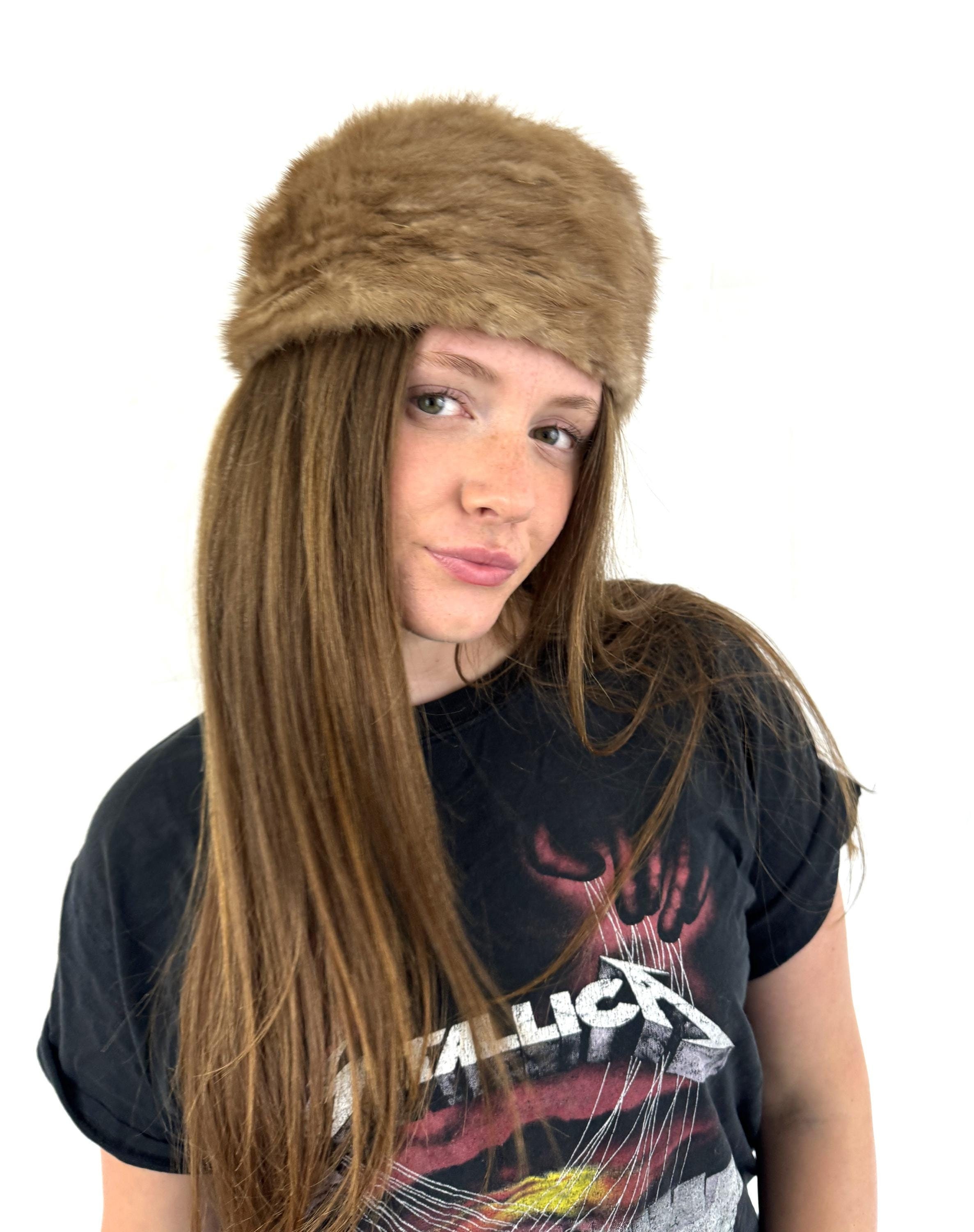 Deborah Exclusive Vintage Mink Fur Beret Hat Brown Pillbox Style RARE Vintage 1960s Women Brown Mink Fur | Mercari main image 2