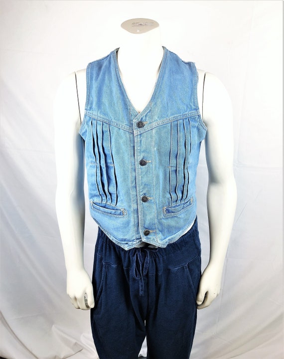Vintage 1970s 1970s 80s Brittania Denim Vest