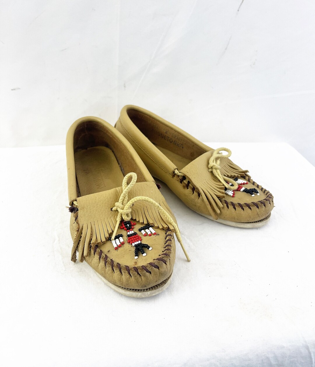 minnetonka leather mules