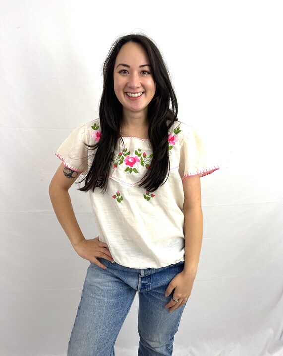 Vintage Floral Embellished Top 14 16 main image 0